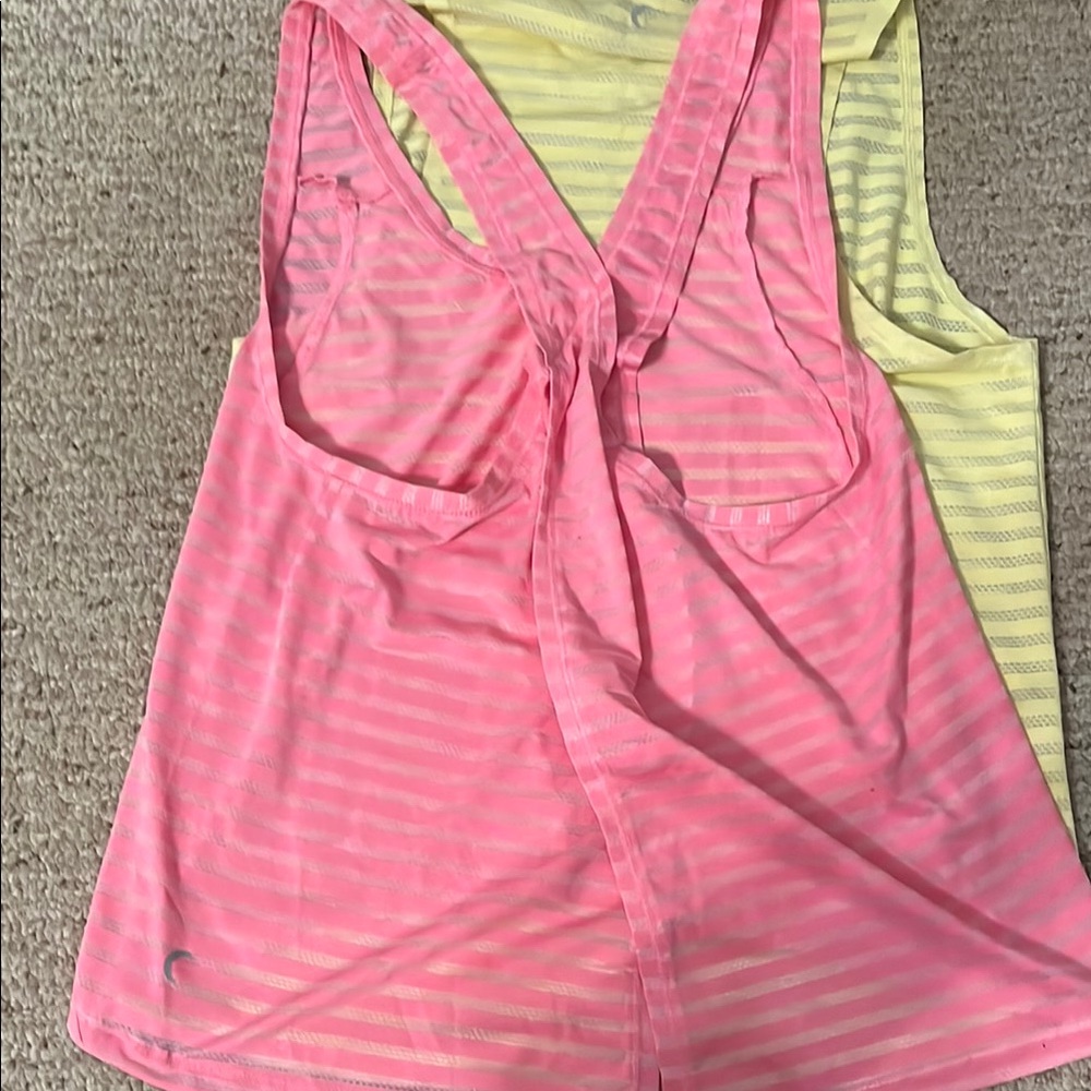 Pink and Yellow Graphic Tank Tops - Picture 5 of 5